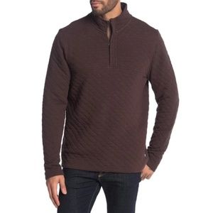 Tailor Vintage Quarter Zip Quilted Knit Pullover